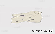 Shaded Relief Panoramic Map of Dali, cropped outside