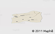 Shaded Relief Panoramic Map of Dali, single color outside