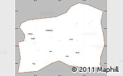 Gray Simple Map of Dali, cropped outside
