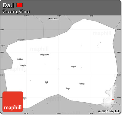 Gray Simple Map of Dali