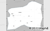 Gray Simple Map of Dali, single color outside