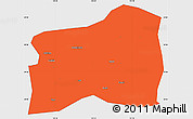 Political Simple Map of Dali, single color outside