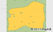 Savanna Style Simple Map of Dali, cropped outside