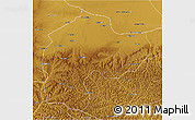 Physical 3D Map of Dingbian