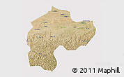 Satellite 3D Map of Dingbian, cropped outside