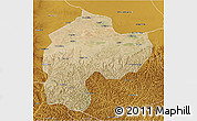 Satellite 3D Map of Dingbian, physical outside