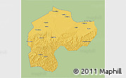 Savanna Style 3D Map of Dingbian, single color outside