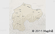 Shaded Relief 3D Map of Dingbian, lighten