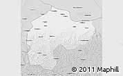 Silver Style 3D Map of Dingbian