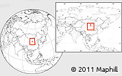 Blank Location Map of Dingbian, within the entire country