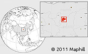Blank Location Map of Dingbian, highlighted country