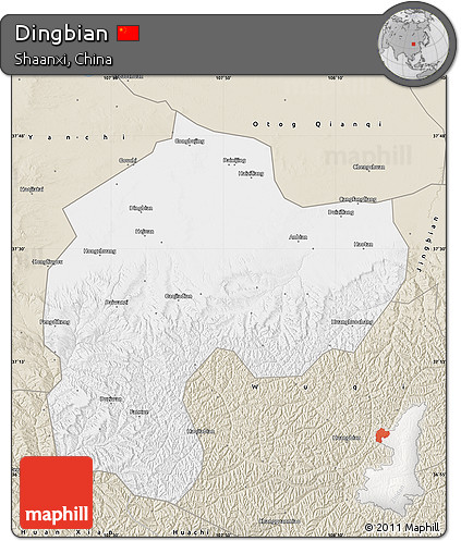 Classic Style Map of Dingbian