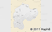 Classic Style Map of Dingbian, single color outside