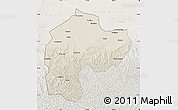 Shaded Relief Map of Dingbian, lighten