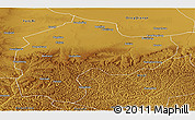 Physical Panoramic Map of Dingbian