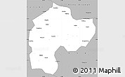 Gray Simple Map of Dingbian