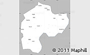 Gray Simple Map of Dingbian, single color outside
