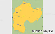 Savanna Style Simple Map of Dingbian, single color outside
