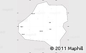 Silver Style Simple Map of Fengxiang, cropped outside
