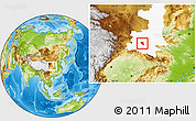 Physical Location Map of Foping, highlighted parent region