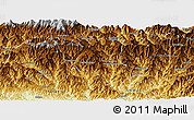 Physical Panoramic Map of Foping