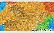 Physical 3D Map of Fu Xian, political outside