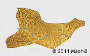 Physical 3D Map of Fu Xian, single color outside