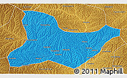 Political 3D Map of Fu Xian, physical outside