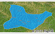 Political 3D Map of Fu Xian, satellite outside