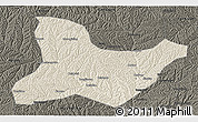 Shaded Relief 3D Map of Fu Xian, darken