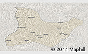 Shaded Relief 3D Map of Fu Xian, lighten