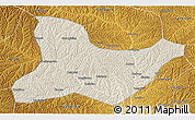 Shaded Relief 3D Map of Fu Xian, physical outside