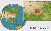 Satellite Location Map of Fu Xian