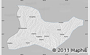 Gray Map of Fu Xian, single color outside