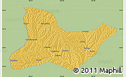 Savanna Style Map of Fu Xian, single color outside