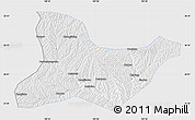 Silver Style Map of Fu Xian, single color outside