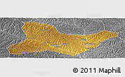 Physical Panoramic Map of Fu Xian, desaturated