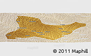 Physical Panoramic Map of Fu Xian, lighten