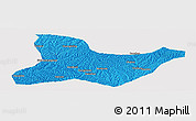 Political Panoramic Map of Fu Xian, cropped outside