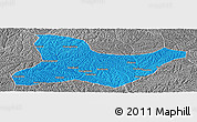Political Panoramic Map of Fu Xian, desaturated