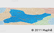 Political Panoramic Map of Fu Xian, lighten