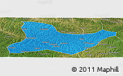 Political Panoramic Map of Fu Xian, satellite outside