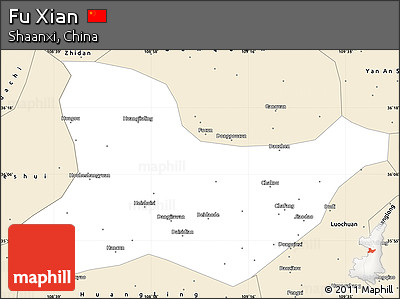 Classic Style Simple Map of Fu Xian