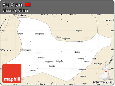 Classic Style Simple Map of Fu Xian