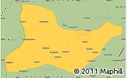 Savanna Style Simple Map of Fu Xian