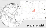 Blank Location Map of Fufeng