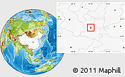 Physical Location Map of Fufeng, highlighted country