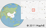 Savanna Style Location Map of Fufeng, highlighted country