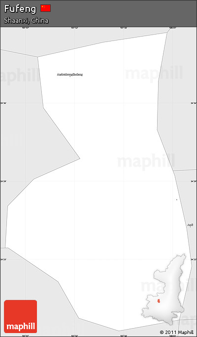 Silver Style Simple Map of Fufeng