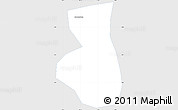 Silver Style Simple Map of Fufeng, single color outside